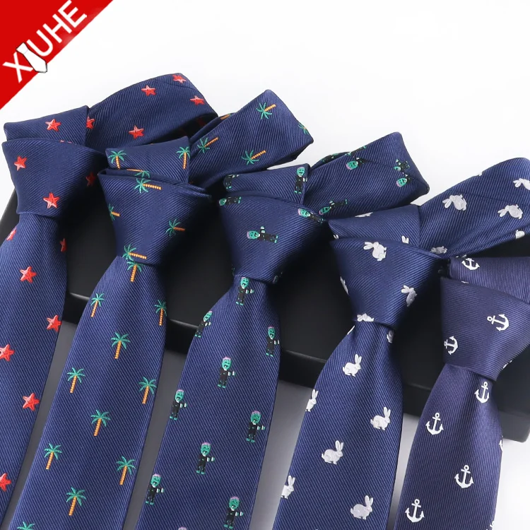 High Quality Party Tie Silk Pattern Jacquard Slim Necktie Woven Custom Polyester Mens Ties