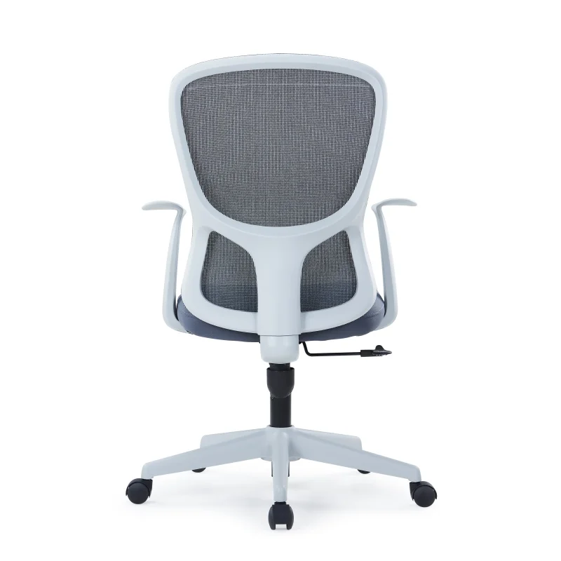 Mesh Ergonomic Executive Office Chair Medium Back Staff Work Office Chairs With Fixed PP Armrest Modern Office Swivel Chair