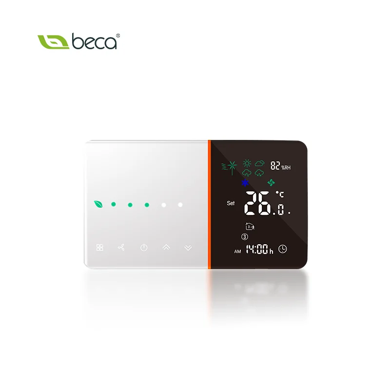 BAC-005 Smart HVAC Thermostat Heating & Cooling Wall Mounted Tuya Wireless WiFi AC Fan Coil Remote Control Via APP