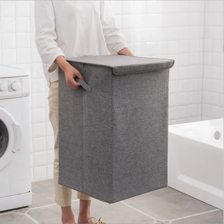 Washable  nonwovens laundry bag foldable laundry baskets with lid