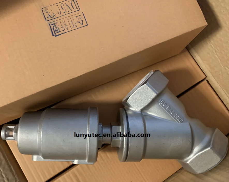 Stainless Steel Pneumatic Angle Globe Seat Valve