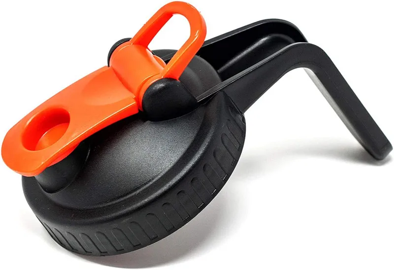 BPA free wide mouth drinking spout plastic lid mason jar flip cap lid with handle