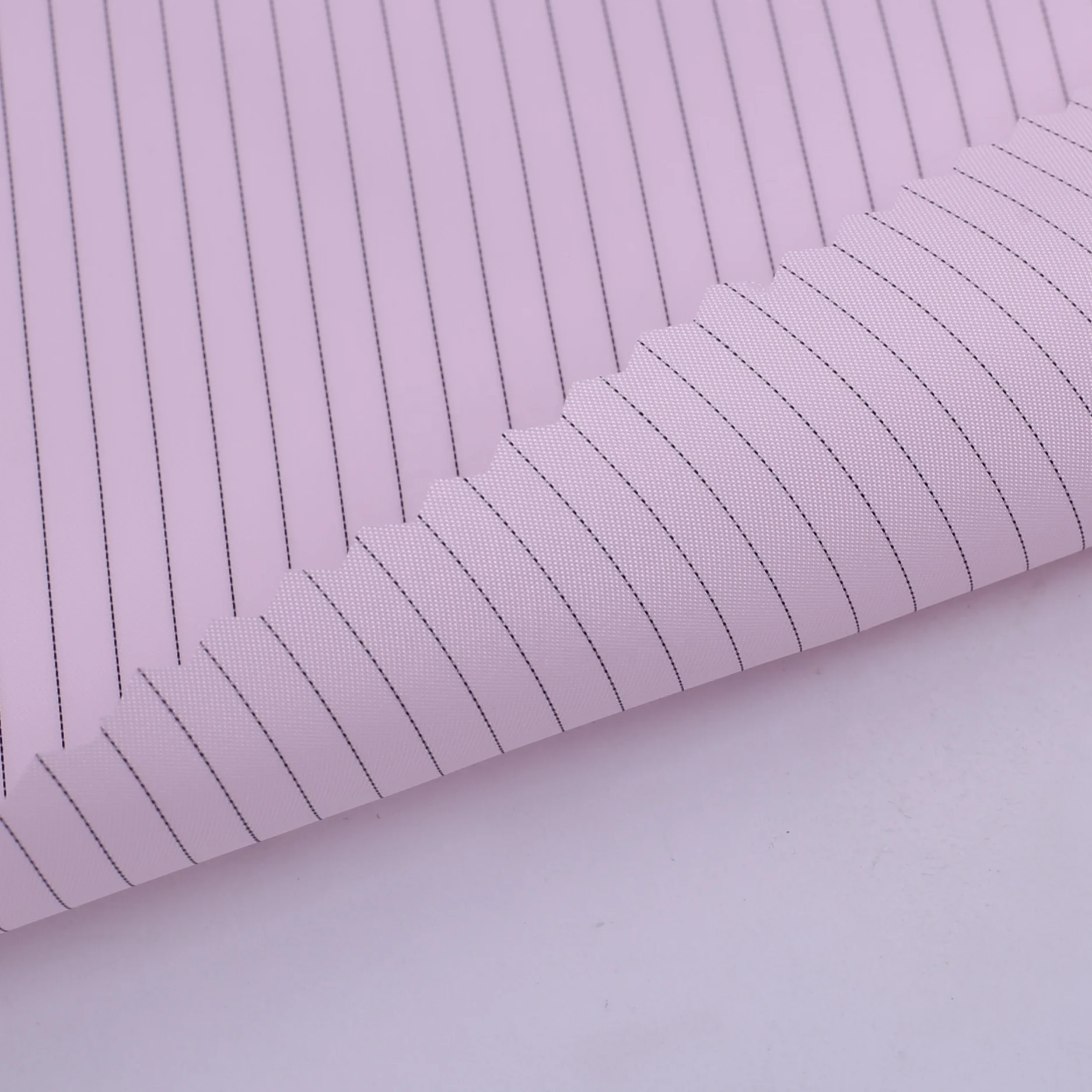 Wholesale 75D twill 99% Polyester +1% carbon fiber esd antistatic fabric for Workwear strip fabric Medical anti-static fabric