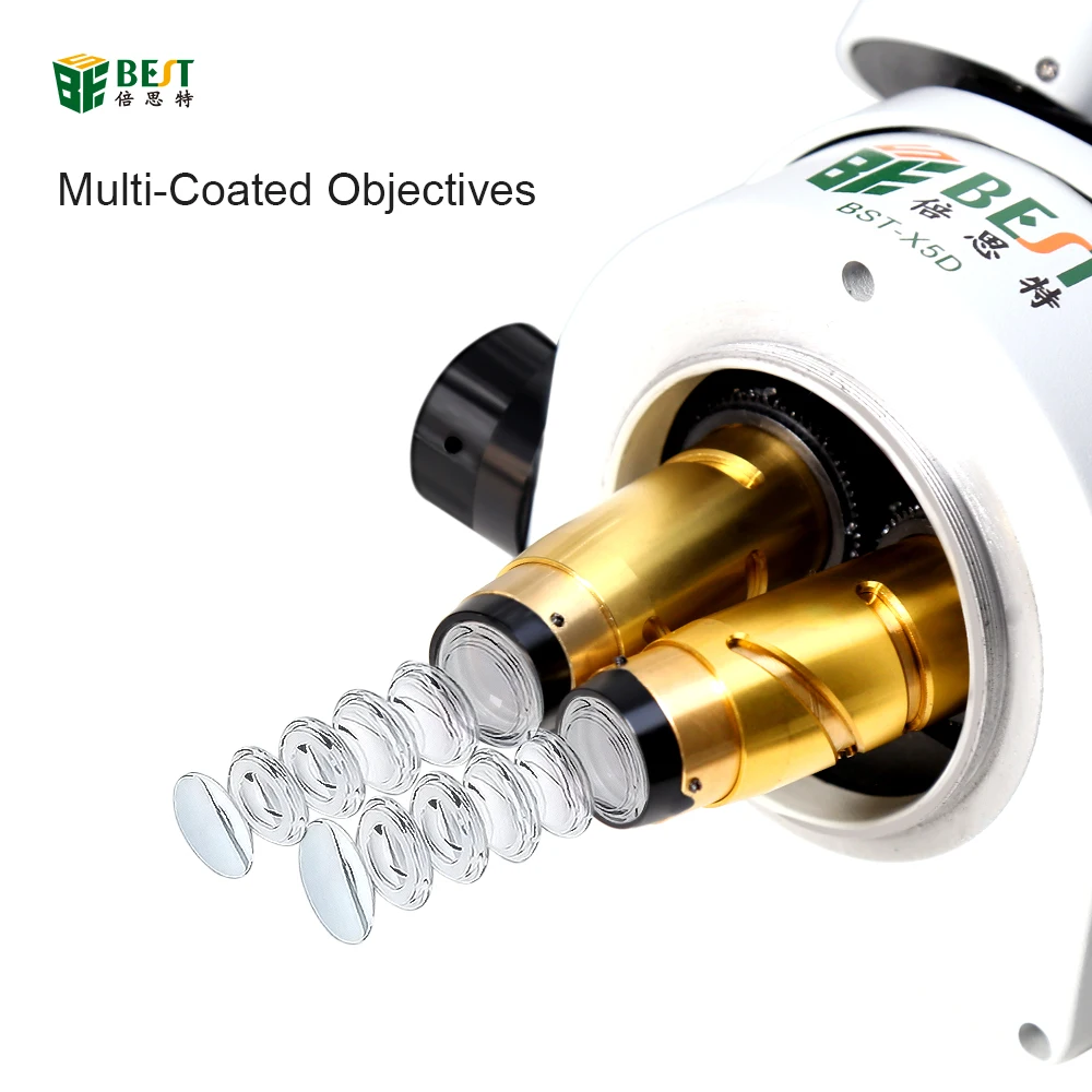 BST-X5D 7X-45X Digital Laboratory Binocular Wide Angel WF10X Electric Microscope for PCB CPU Motherboard Digital Inspection