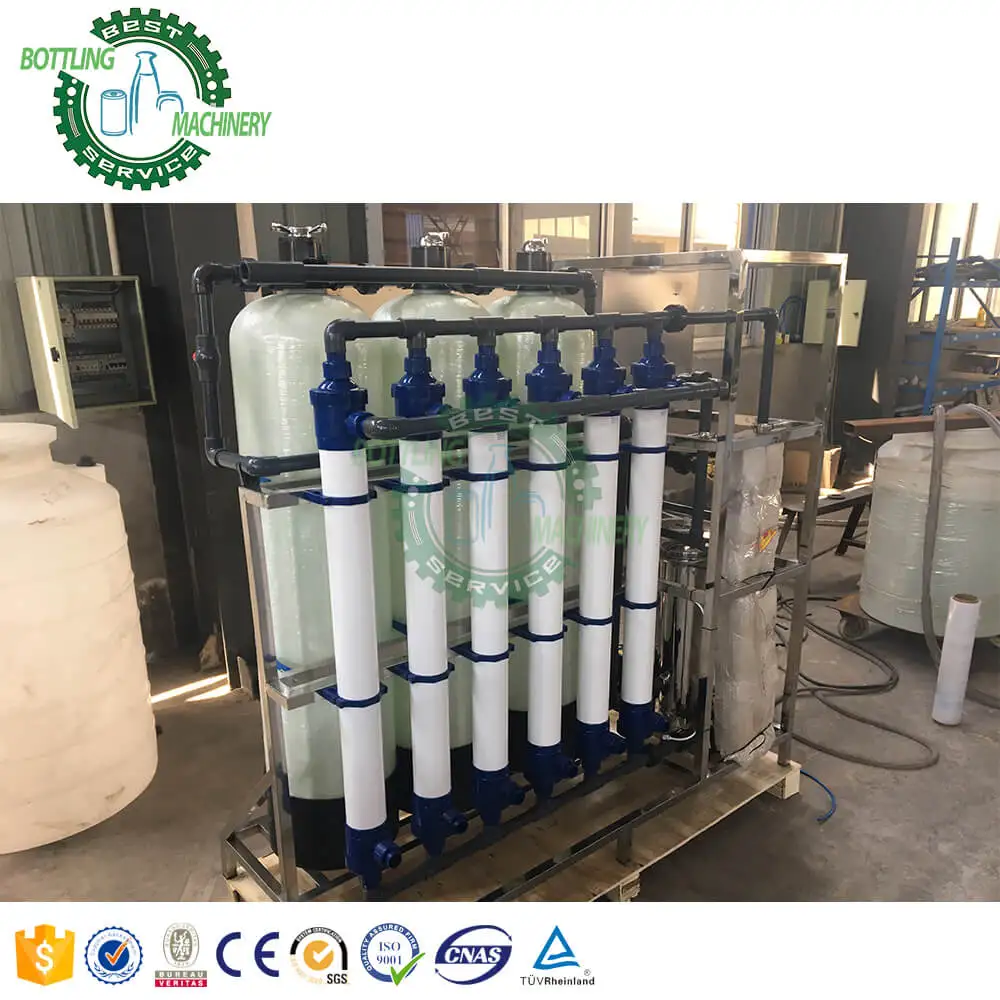 0.5-30T/H manual valve fiberglass Active Carbon Quartz sand filter tank UF Ultrafiltration water purifying machine for community