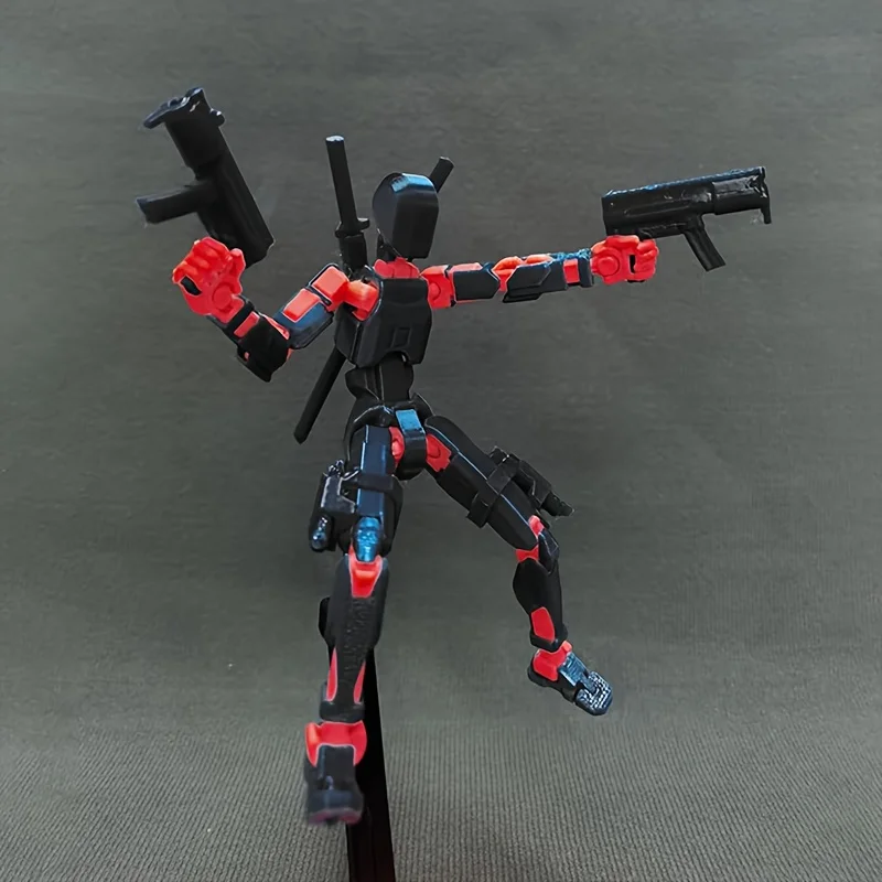 T13 2-Piece Movable 3D Robot Action Figures Cartoon Style Accessories & Weapons for Adults 12+ Collection & Gifting for Boys