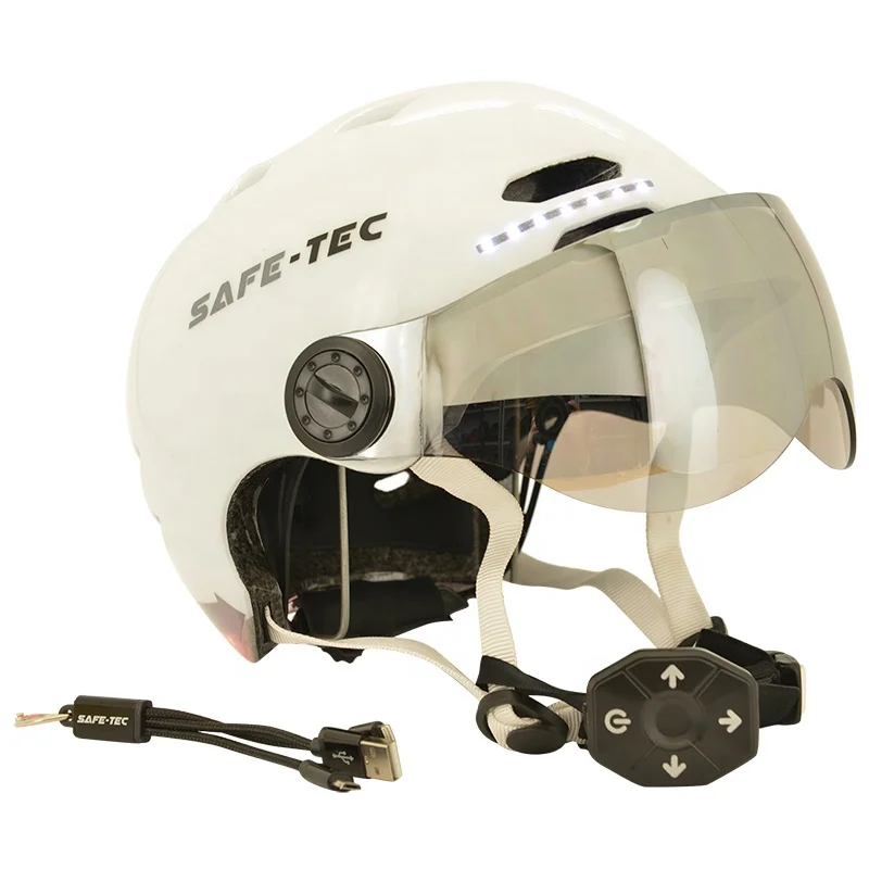 Hot Sale Wireless Controller Mtb Road Bike Bicycle Scooter Pc Electric Led Light Smart Helmet