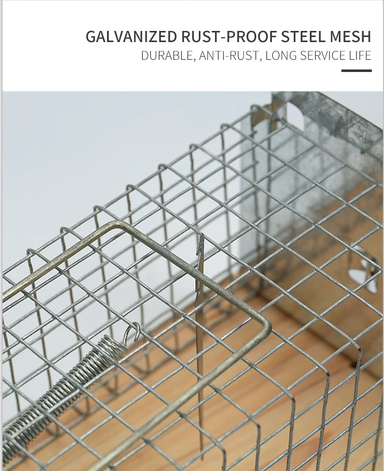 Hot Product Large And Small Two Entry Wooden Metal Different Sizes Mouse Trap Cage For Sale