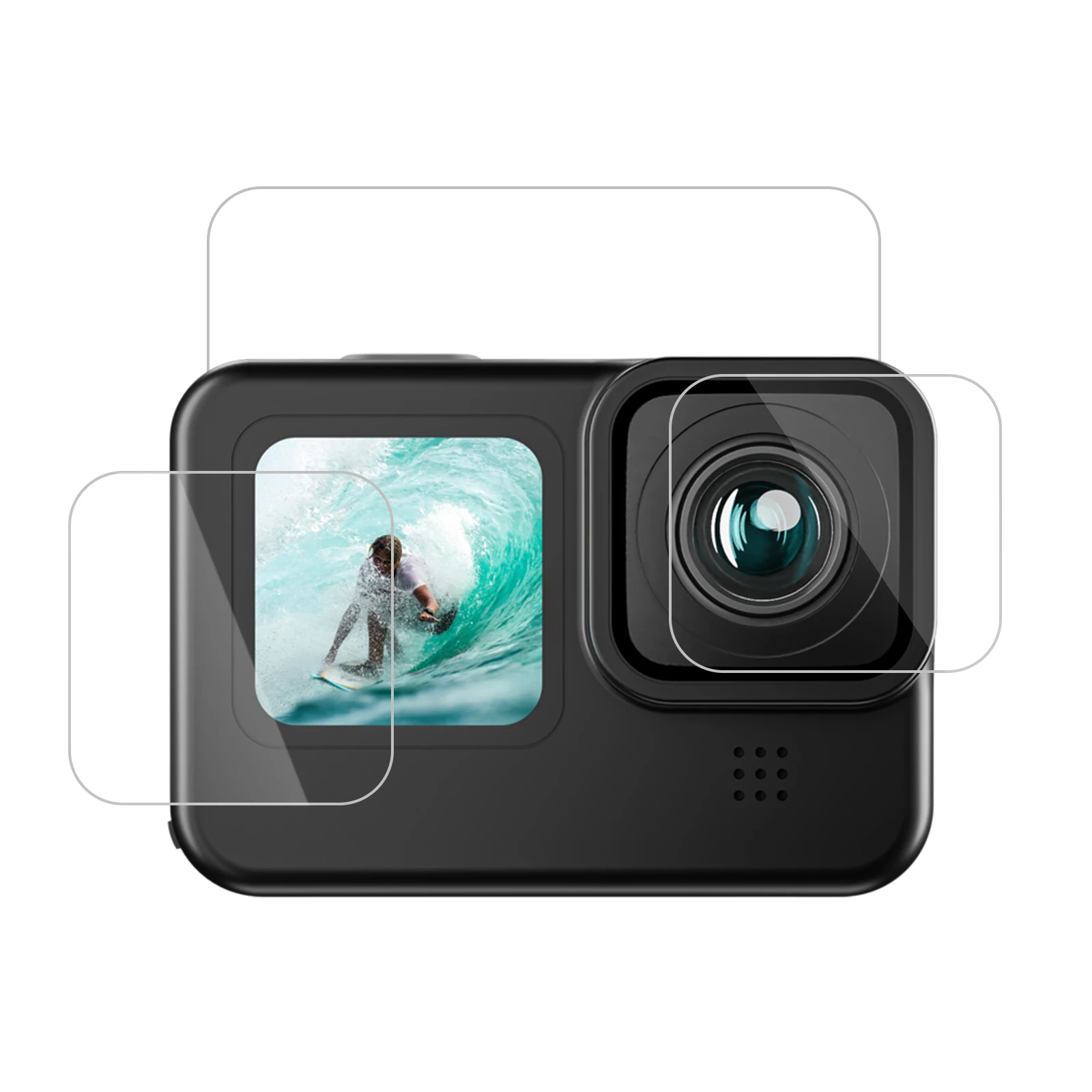 Telesin GoPros Hero11 Accessories Lens and LCD Screen Tempered Glass Screen Protector Film for GoPros Hero 11 Camera