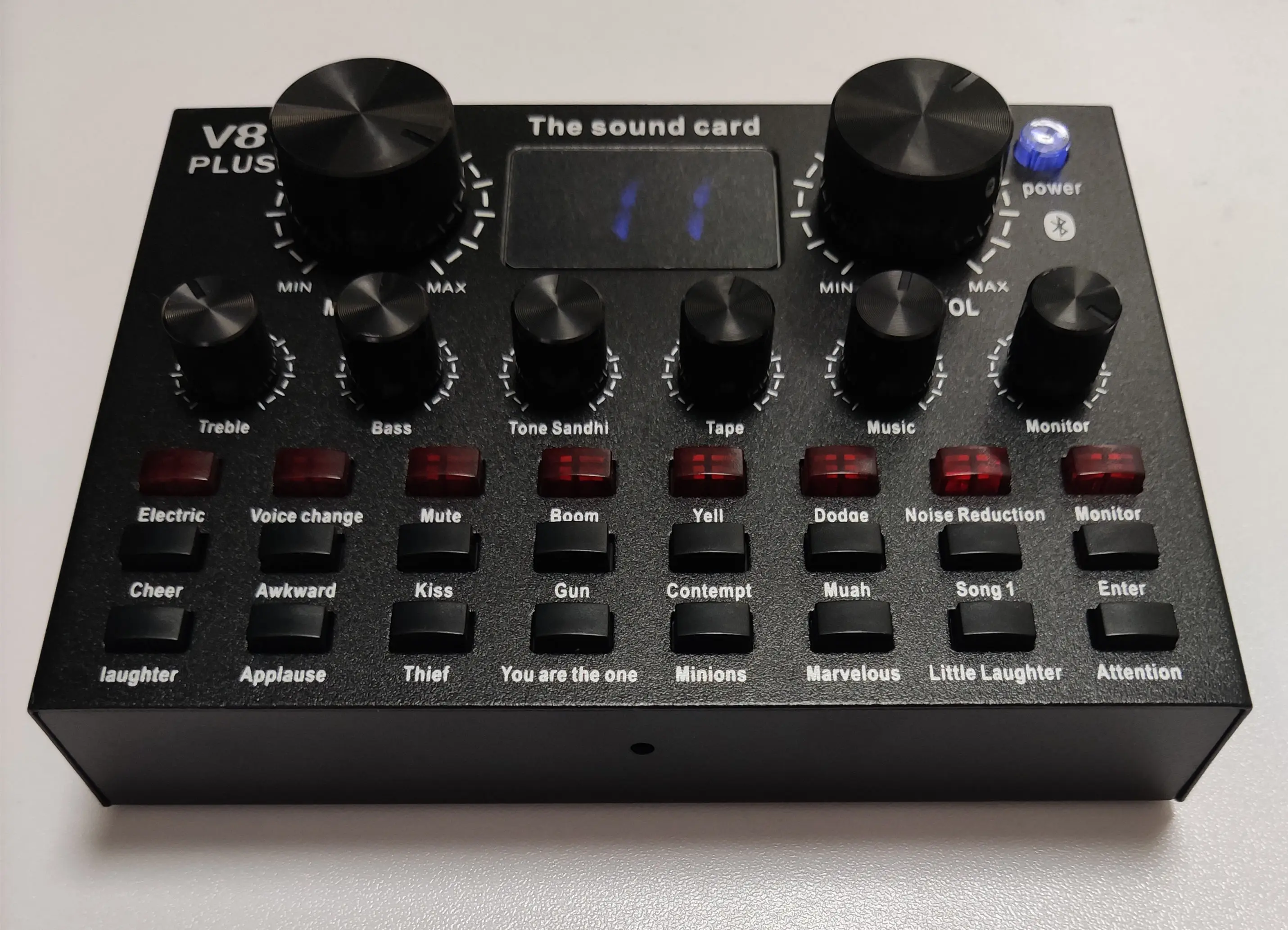 
Factory Price Home Studio Equipment V8 Plus Sound Card for Live Streaming Show 