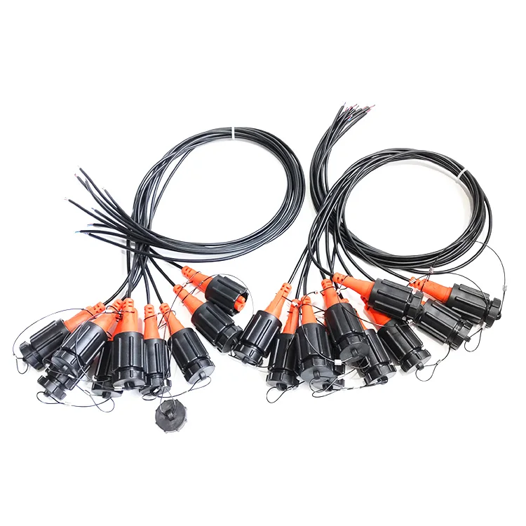 China factory price KCK Screw Fit Male Connector with leader in cable 1 meter geophone 408 connector