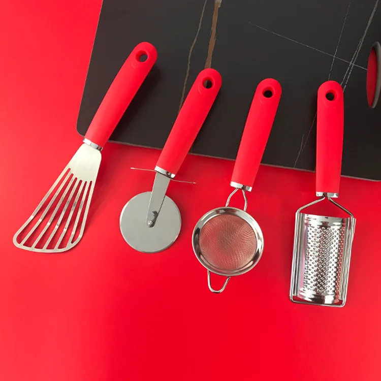 Wholesale Hot Sale Kitchen Gadgets Set With Plastic handle Useful Kitchenware Kit Cookware