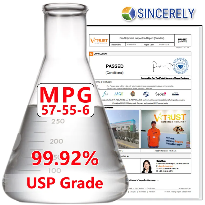 99.90% CAS 57-55-6 Propylene Glycol USP Grade