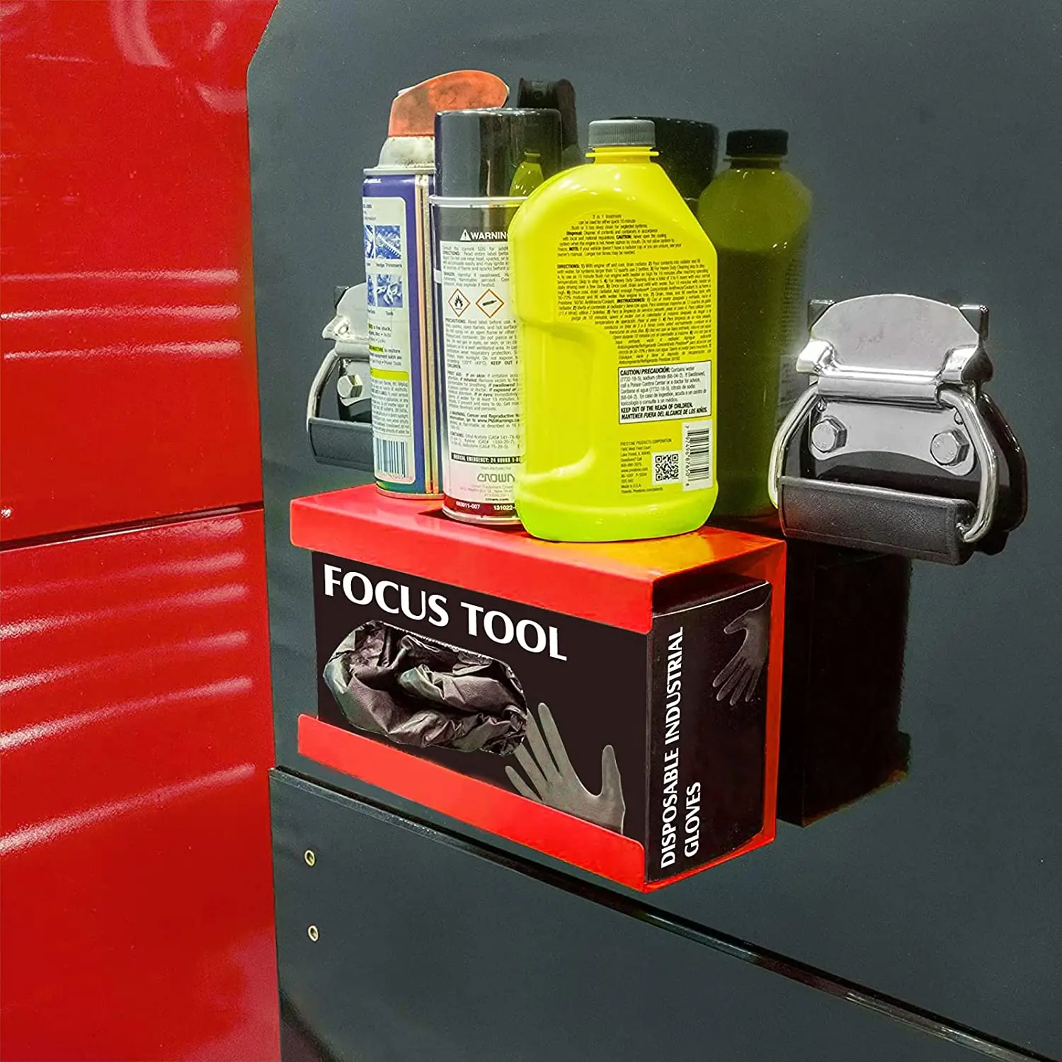 2024 Magnetic Glove and Tissue Dispenser Holder to Holds Gloves, Towels, Wipes, Tissues in Garages, Workshops and Kitchens