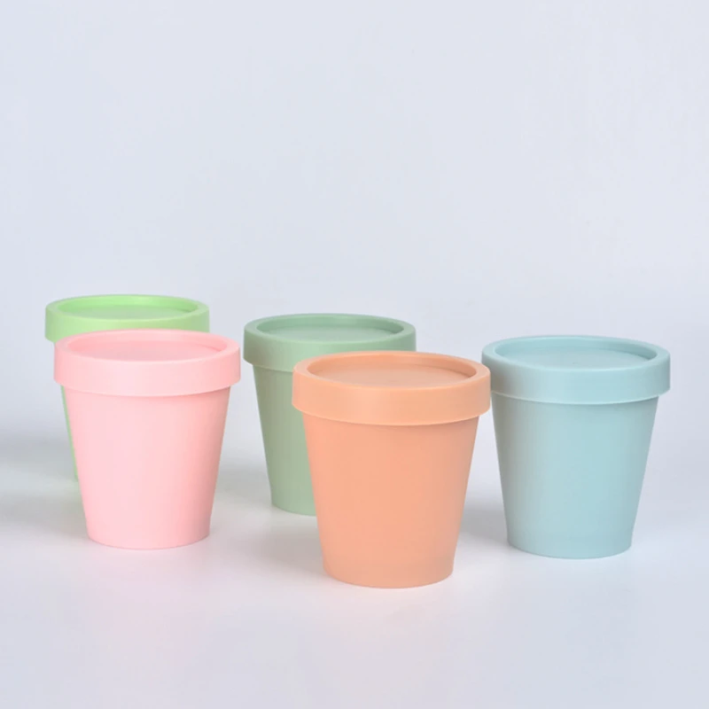 200ml Empty Matte colorful round shaped skin care Cream jar Body Milk PP Aloe Vera Gel Plastic jars Frost Ice Cream Bottles