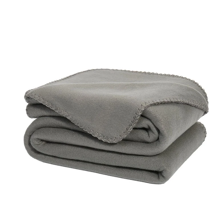 KAIRUN Cheap Disposable Fire Retardant Airline Fleece Blanket for single use with logo High Quality Economy Class Travel Blanket