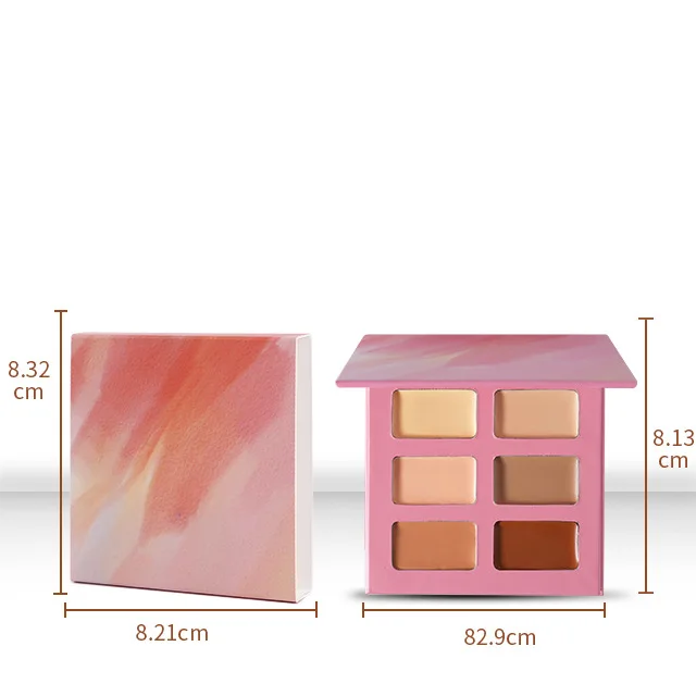 Private Label High Definition Full Coverage Natural Bronzer Pressed Powder Contour Shade Makeup Waterproof Concealer Palette