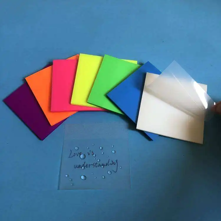 3x3 inch clear note paper Clear Note paper Waterproof natural note paper school tool