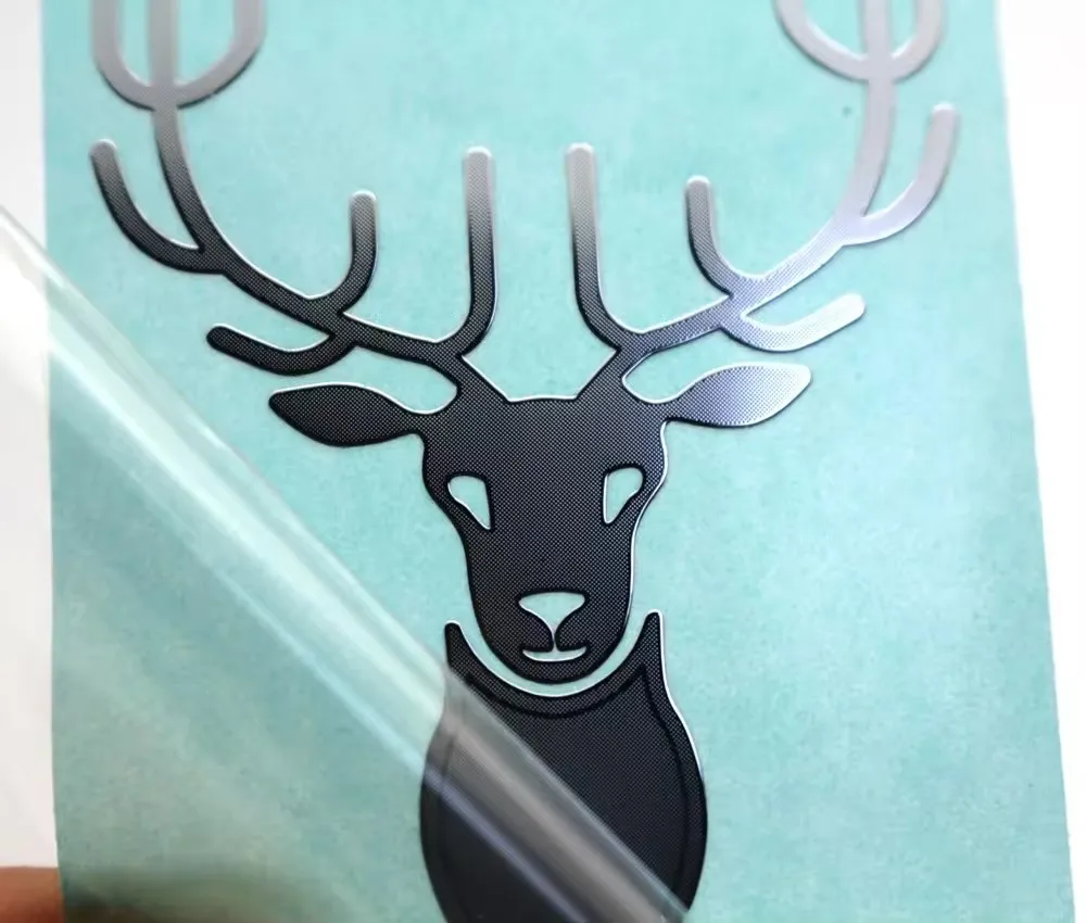 Customized Electroform Nickel Sticker Metal Gold Color Decal Label