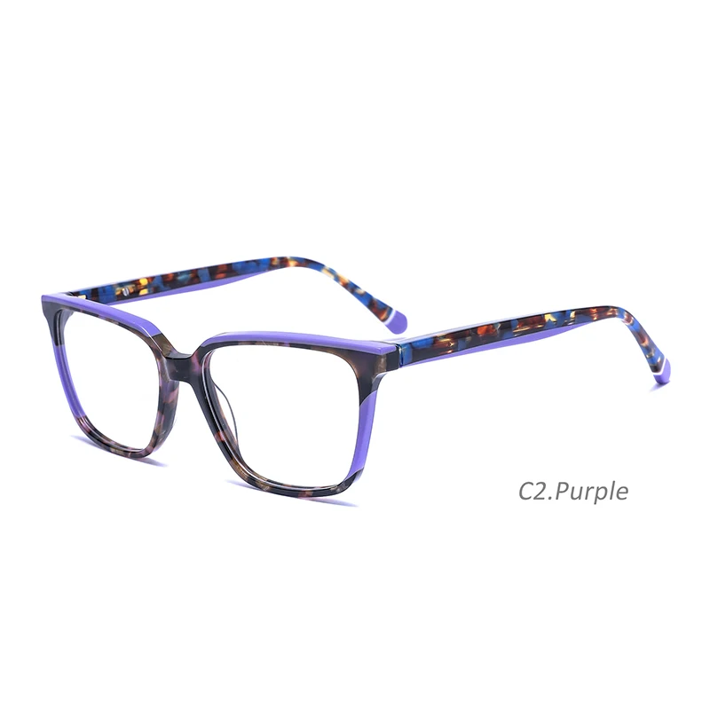 High Quality Acetate Eyeglass Frame Fashion Designer Square Eyewear Unisex Prescription Eye Glasses Optical Frames