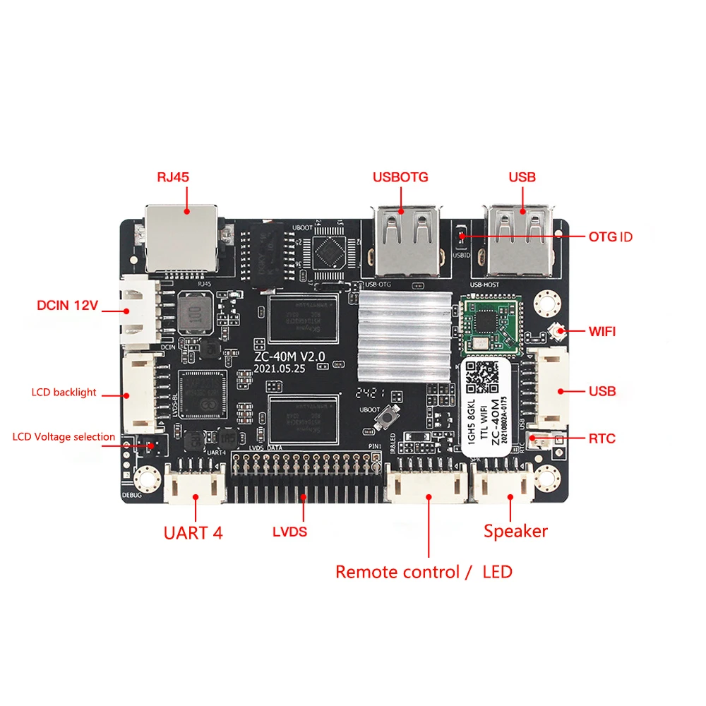 Low Price Lcd Display Module Kit Pcba Assembly Android lcd Controller Board Kit wiht A40I cortex-a7  Android  Linux