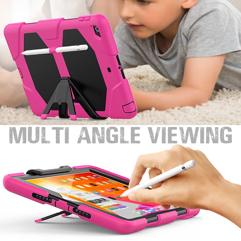 Water resistant heavy duty case for iPad 10.2 inch 7th Generation with strong kickstand