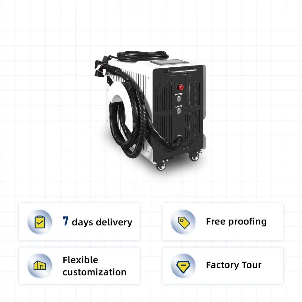 Laser New Model 200W Pulse Laser Cleaning Machine for Wood Paint Stone Stainless Alumina 300W Pulse Laser