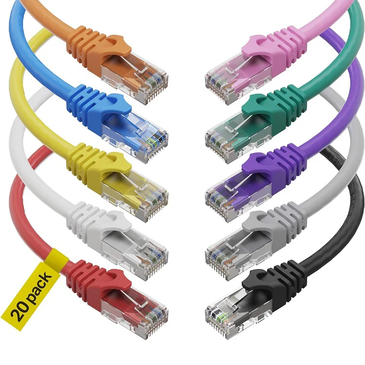Cat6 Lan Network Utp Ftp Stp 0.2m 0.5m 0.8m 1m 3m 24awg 26awg 28awg Rj45 Copper Patch Cord
