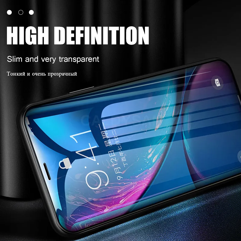  Защитное стекло 11D с изогнутыми краями и полным покрытием для iPhone 11 Pro Max X XR XS 6 6s 7 8 Plus защитная стеклянная