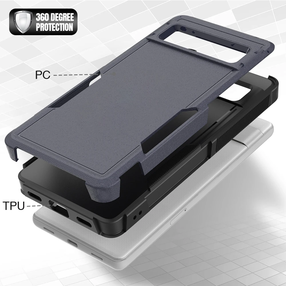 Wholesale 2 In 1 Detachable Case 360 Degree Design Mobile Phone Back Cover For Google Pixel 7A