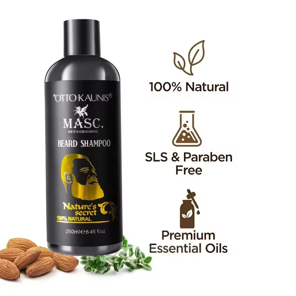 Men beard care kit cleansing refresh beard wash shampoo conditioner for beard soften prevents Itching & flaking