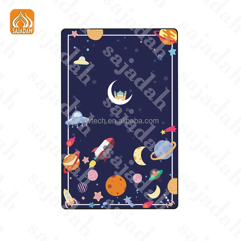 DT1707 Sajadah Wholesale Kaba Prayer Rug Electronic Kid Prayer Mat Turkiye Foldable Portable Muslim Islamic Toy Guran Lamp