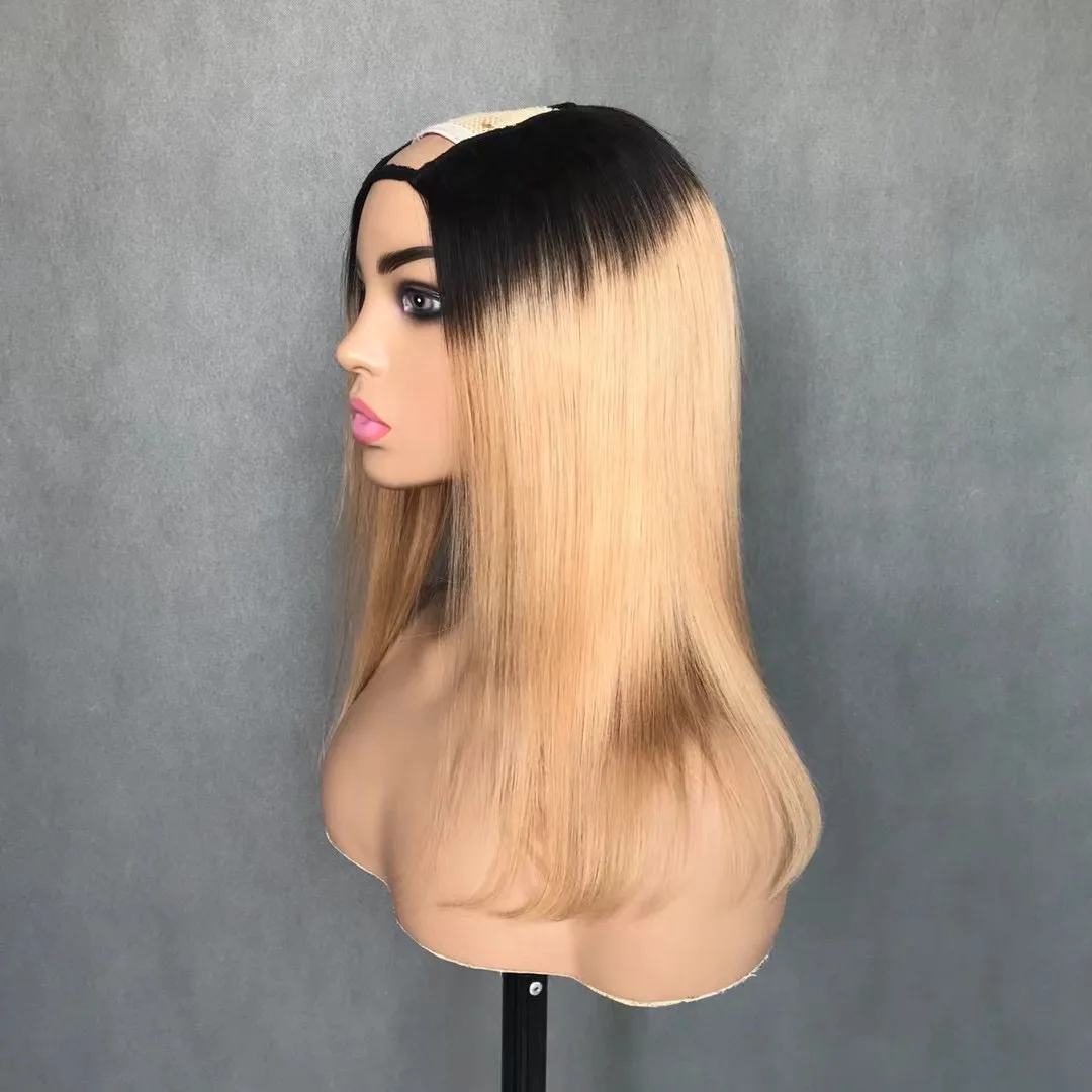 Blodne Black Colored Cheap U V Shape White 100 Human Hair Wigs Supplier  for Women