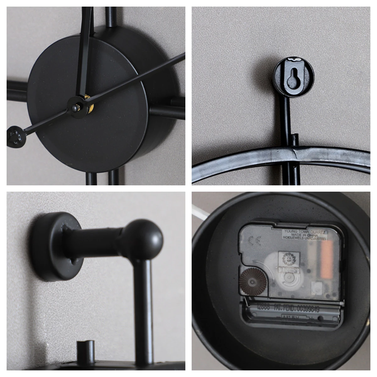 Modern Simple Design Home Decor Round Shape Gold Metal Wall Clock