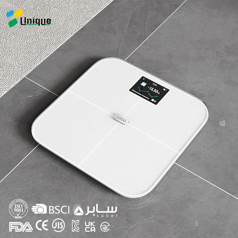 SDK ITO tempered glass bmi human electronic balance digital bathroom scale smart body fat scale with bluetooth app