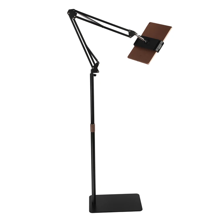 360 degree rotating metal flat desktop cantilever vocal stents floor display mobile phone  stand