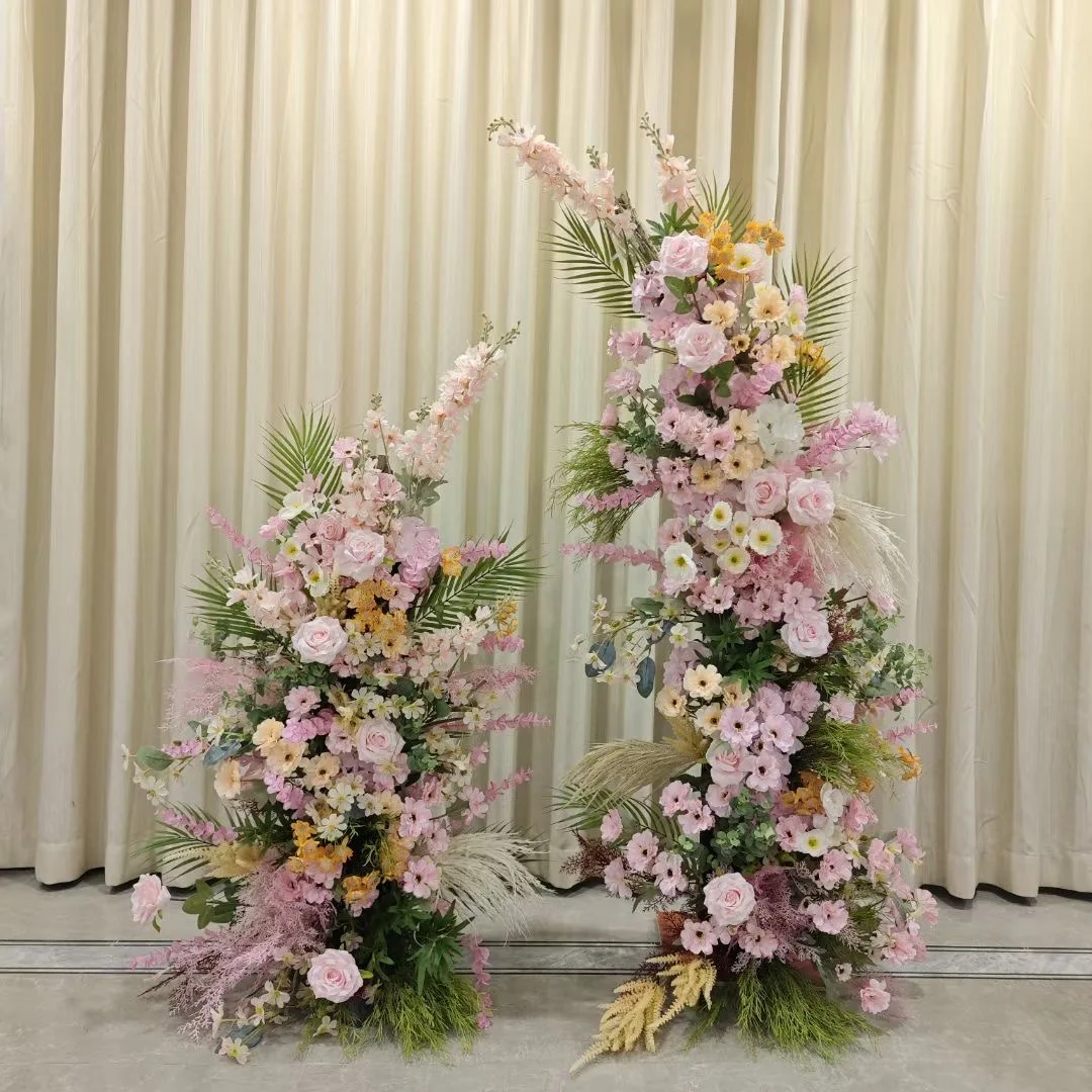 Hot Selling cRose Flower Decoration Vines Garland Silk Flower Garland Table Wedding Flower Stands Runner For Party Floral Arch