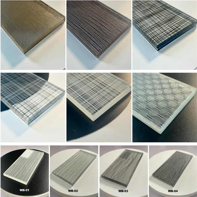 6mm 12mm laminated clear high quality wired mesh reinforced glass