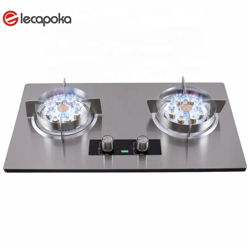 Customizable Double Wok Gas Stove Burner Stainless Steel Surface strong power for Household Hotel Use