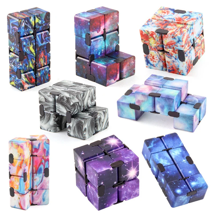 Christmas Gift Magic Cube Decompression Deformation New Creative Magic Rubikes Rotation Infinity Cube Fidget Toy