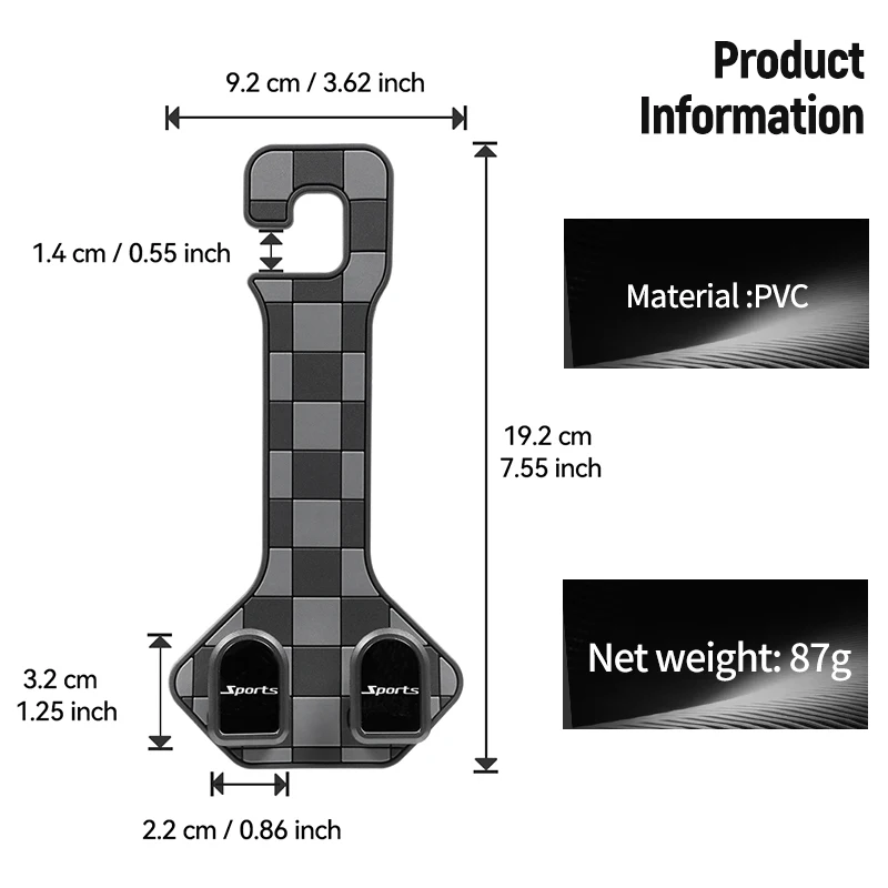 Car Organizers and Storage Accessories PVC Car Purse Hanger Holder for Bags Double Car Seat Headrest Hooks