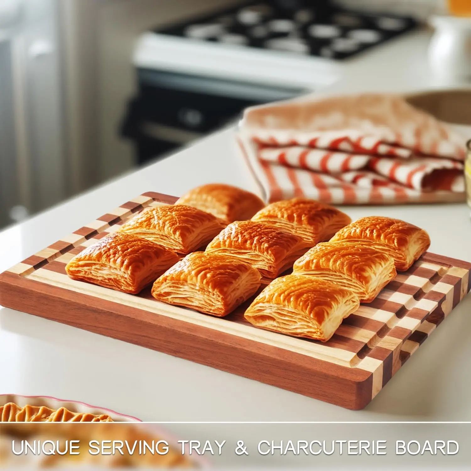 Wholesale Wood Cutting Boards for Kitchen Wood Cutting Board Set of 3 with Holder for Meal Prep Wooden Cutting Board Set