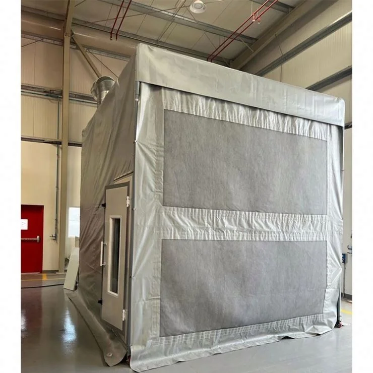 Open Face Retractable Mobile Telescopic Paint Spray Booth for Large Workpieces