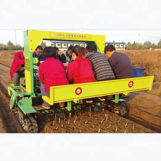 automatic 2ZBLZ-4 crawler 4 rows vegetable seedling transplanter bacco planting machine potato electric seedling transplanter
