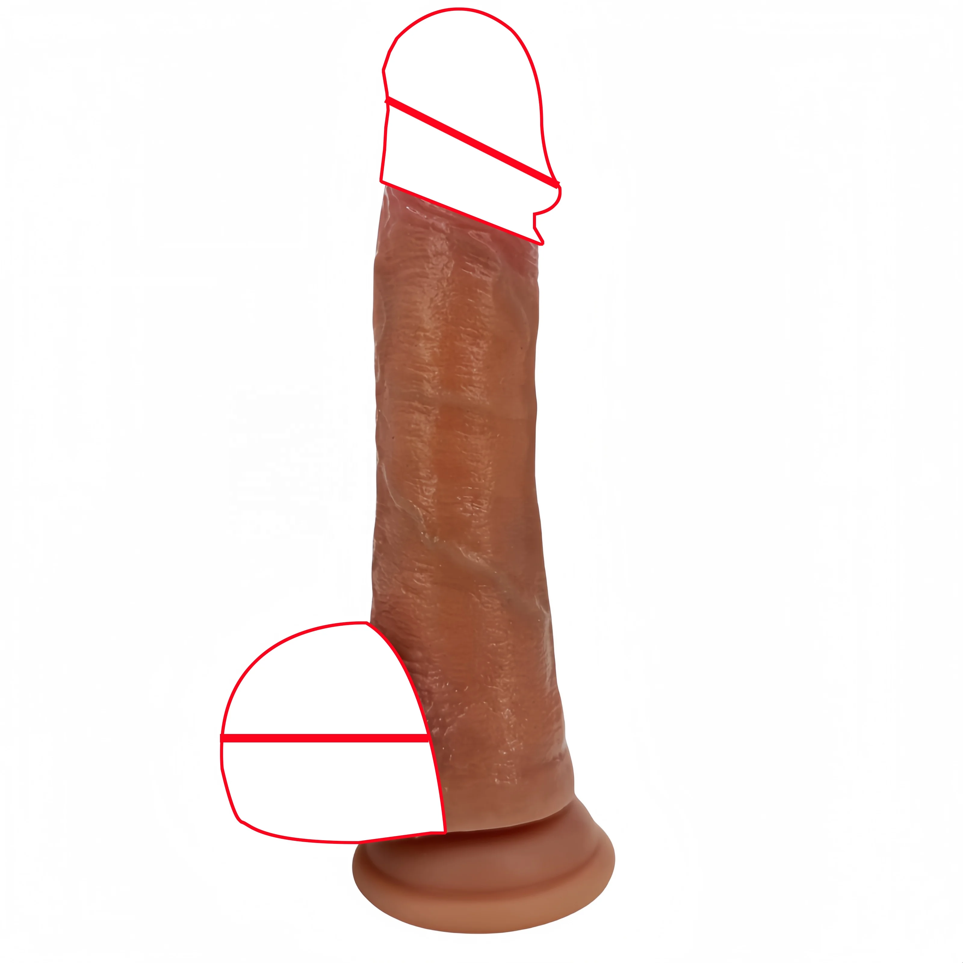 Factory Direct Sales Dildo Female Soft Flesh Realistic Adult Sex Toy Electric Suction Cup Masturbator Lifelike  Penis