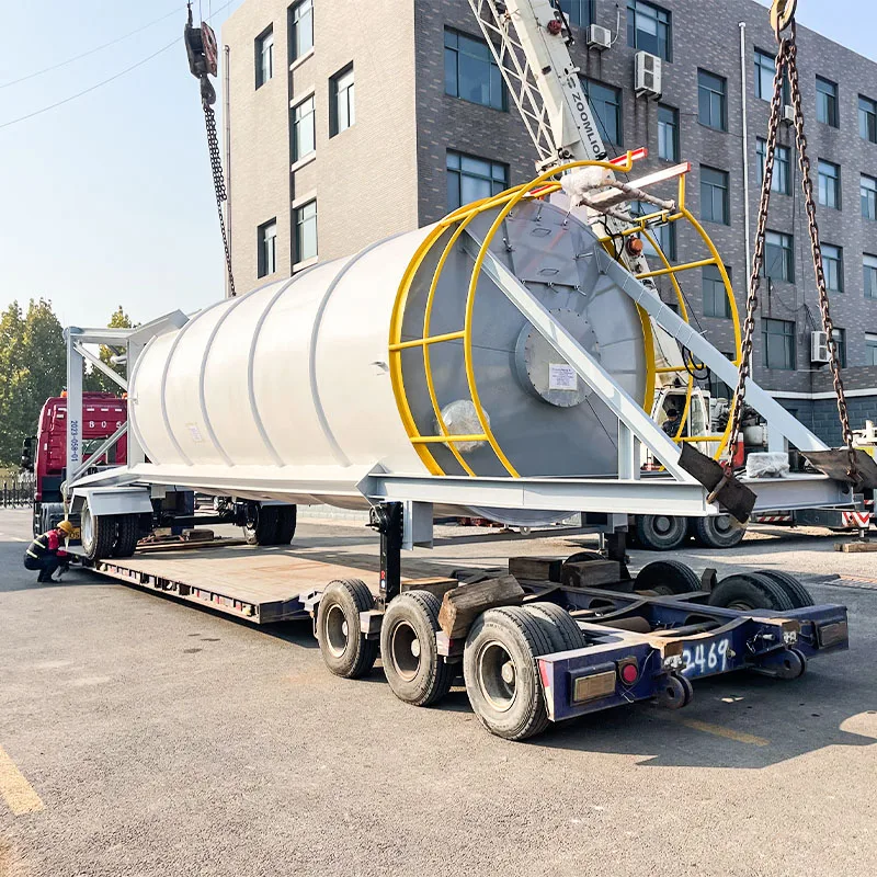 CE ISO 30t to 200 size mobile concrete bulk cement silo for concrete batching plant