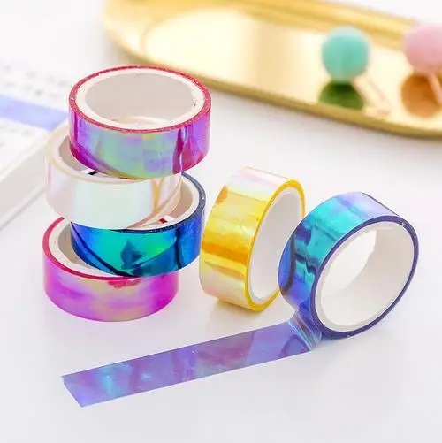 China Iridescent film PET Material Rainbow PET Film Rolls for decoration and Packing
