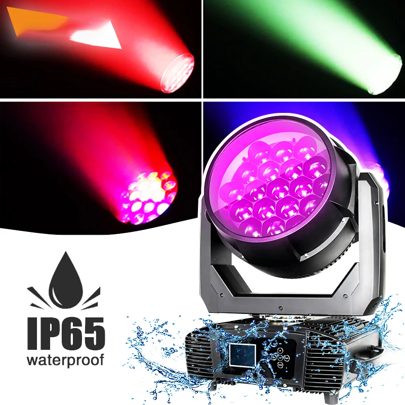 Outdoor Moving Head Wash 19*40w IP65 RGBW Waterproof Led Zoom Wash Moving Head Stage Dj Light
