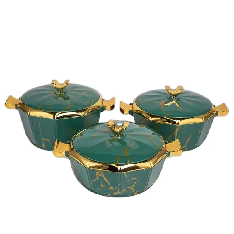 Eid al-Fitr large capacity food thermo container 3 Pcs 2L+2.5L+3L Thermal Insulated Hot Pot Food Warmer Set