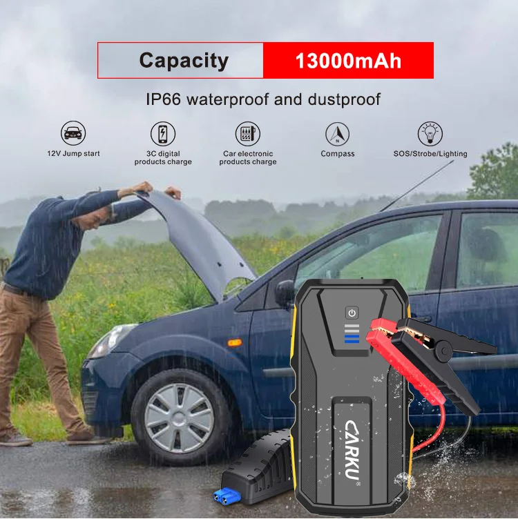  Промоакция CARKU новейший дизайн IP66 водонепроницаемый и пыленепроницаемый 13000mAh стартер